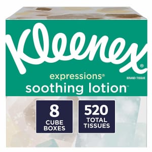 Kleenex Expressions Soothing Lotion Facial Tissues 8-Pack for $11 Kleenex Expressions Soothing Lotion Facial Tissues 8-Pack for $11