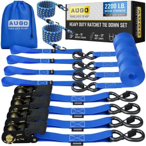 15-Foot Ratchet Tie Down Straps Kit for $28