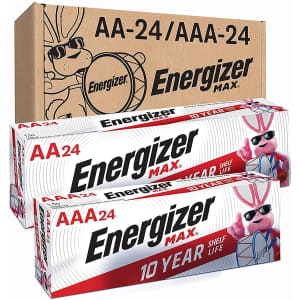 Energizer MAX AA & AAA Batteries 48-Pack for $29