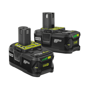 Ryobi 18V ONE+ Li-Ion 4.0Ah Battery 2-Pack for $79 Ryobi 18V ONE+ Li-Ion 4.0Ah Battery 2-Pack for $79