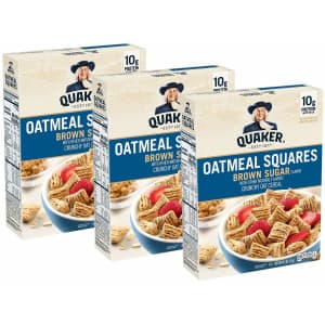 Quaker Oats Oatmeal Squares Breakfast Cereal 14.5-oz. Box 3 -Pack for $6.51 via Sub. & Save Quaker Oats Oatmeal Squares Breakfast Cereal 14.5-oz. Box 3 -Pack for $6.51 via Sub. & Save