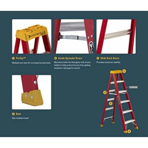 Louisville Ladder L-3016-06 300-Pound Duty Rating Fiberglass Stepladder, 6-Feet for $154 Louisville Ladder L-3016-06 300-Pound Duty Rating Fiberglass Stepladder, 6-Feet for $154