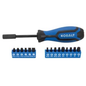 Kobalt 1/4" Impact Bit Driver Set for $8