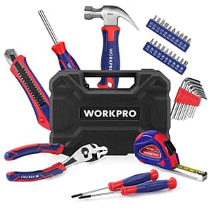WORKPRO 35-Piece Tools Set, General Household Tool Kit with Storage Toolbox, Basic Tool Set for for $26