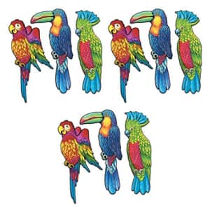 Beistle 9 Piece Exotic Tropical Bird Paper Cut Outs Decorations for Hawaiian Luau And Jungle Theme for $18