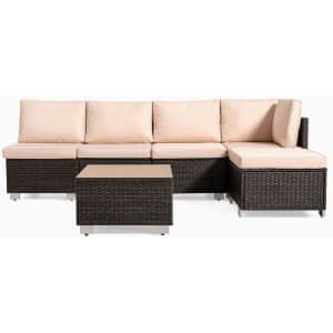 Vonanda Topfaia 6-Piece Modular Outdoor Sofa Set for $528