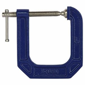 IRWIN Tools QUICK-GRIP 100 Series Deep Throat C-Clamp, 2-inch by 3 1/2-inch Throat (225123) for $10