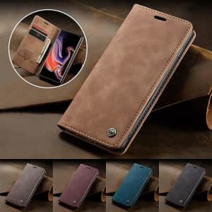 CaseMe Magnetic Wallet Phone Case for Samsung Galaxy Phones: 2 for $12 in cart