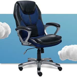 Serta Executive Office Padded Arms Adjustable Ergonomic Gaming Desk Chair with Lumbar Support, Faux for $233