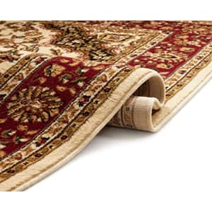 Well Woven Barclay Medallion Kashan Ivory Traditional Area Rug 2'7'' X 9'6'' Runner for $58