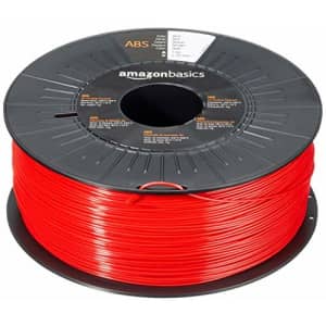Amazon Basics ABS 3D Printer Filament, 1.75mm, Red, 1 kg Spool for $22