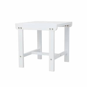 Vifah V1844 Bradley Outdoor Patio Wood Side Table, White Painted for $47