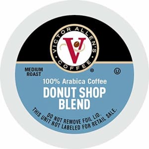 Victor Allen's Donut Shop Blend for K-Cup Keurig 2.0 Brewers, Victor Allen Coffee, Medium Roast Single Serve for $34