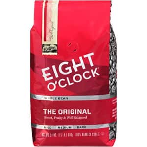 Eight O'Clock Coffee Eight O'Clock Whole Bean Coffee, The Original, 24 Ounce for $20