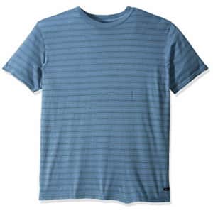 RVCA Men's Saturation Stripe Short Sleeve Crew Neck Shirt, China Blue, S for $35 RVCA Men's Saturation Stripe Short Sleeve Crew Neck Shirt, China Blue, S for $35