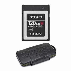 Sony 120GB XQD G Series Memory Card with KOAH Pro Rugged Memory Storage Carrying Case Bundle (2 for $198