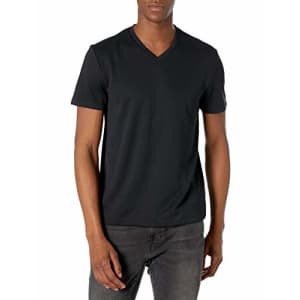 Perry Ellis Men's Standard Performance V-Neck Tee Shirt, Textured Black, Small for $25 Perry Ellis Men's Standard Performance V-Neck Tee Shirt, Textured Black, Small for $25