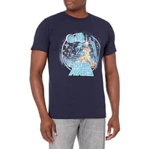 Star Wars Men's Vintage Victory T-Shirt, Navy Blue, Large for $20