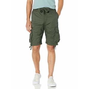 Southpole Men's Jogger Shorts with Cargo Pockets in Solid and Camo Colors, Olive(New), Medium for $23 Southpole Men's Jogger Shorts with Cargo Pockets in Solid and Camo Colors, Olive(New), Medium for $23