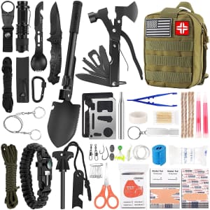 Luxmom 142-Pc. Emergency Survival & First Aid Kit for $44