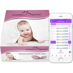 Easy@Home 50 Ovulation Test Strips and 20 Pregnancy Test Strips Combo Kit for $14 Easy@Home 50 Ovulation Test Strips and 20 Pregnancy Test Strips Combo Kit for $14