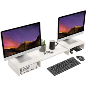 Superjare Adjustable Dual Monitor Stand for $26 Superjare Adjustable Dual Monitor Stand for $26