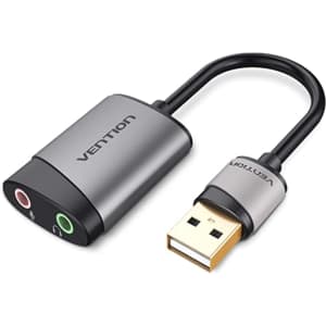 Vention USB to 3.5mm Audio External Soundcard Adapter for $4 Vention USB to 3.5mm Audio External Soundcard Adapter for $4