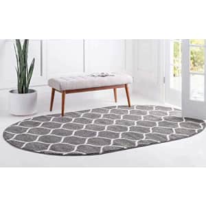 Unique Loom Trellis Frieze Collection Lattice Moroccan Geometric Modern Oval Rug, 3 x 5 Feet, Dark for $28 Unique Loom Trellis Frieze Collection Lattice Moroccan Geometric Modern Oval Rug, 3 x 5 Feet, Dark for $28
