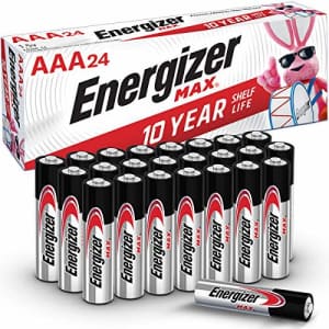 Energizer AAA Batteries (24 Count), Triple A Max Alkaline Battery for $17
