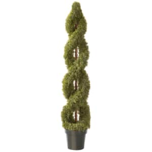 National Tree Company 60" Double Cedar Spiral Artificial Topiary Tree for $137 National Tree Company 60" Double Cedar Spiral Artificial Topiary Tree for $137