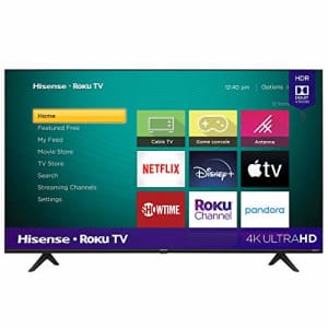 Hisense 55-Inch Class R6090G Roku 4K UHD Smart TV with Alexa Compatibility (55R6090G, 2020 Model) for $482