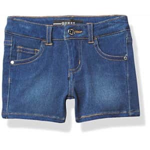 GUESS Girls' Little Stretch Denim Shorts, Medium Washed, 5 for $25 GUESS Girls' Little Stretch Denim Shorts, Medium Washed, 5 for $25
