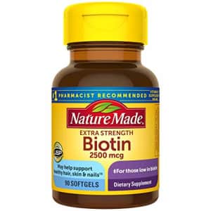 Nature Made Biotin 2500 mcg Softgels 90 Ct, Support Healthy Hair, Skin, Nails (Packaging May Vary) for $16 Nature Made Biotin 2500 mcg Softgels 90 Ct, Support Healthy Hair, Skin, Nails (Packaging May Vary) for $16