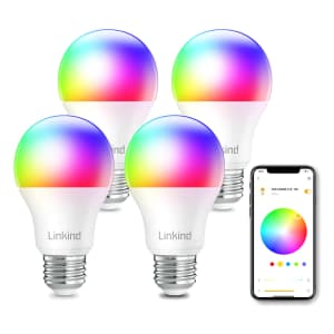 Linkind Smart WiFi RGBW Light Bulb 4-Pack for $15 Linkind Smart WiFi RGBW Light Bulb 4-Pack for $15