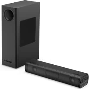 Sakobs TV Sound Bar and Wireless Subwoofer for $68