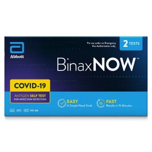 BinaxNOW COVID-19 Antigen Self Tests 2-Pack for $14 for members BinaxNOW COVID-19 Antigen Self Tests 2-Pack for $14 for members