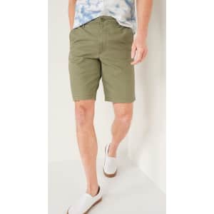 Old Navy Men's Lived-In Khaki 9" Straight Shorts for $10 Old Navy Men's Lived-In Khaki 9" Straight Shorts for $10