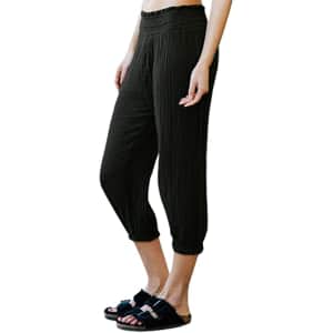 Grace Karin Women's Smocked Capri Pants for $14 Grace Karin Women's Smocked Capri Pants for $14