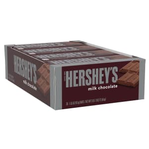 Hershey's Milk Chocolate 1.55-oz. Bar 36-Pack for $22 for members Hershey's Milk Chocolate 1.55-oz. Bar 36-Pack for $22 for members