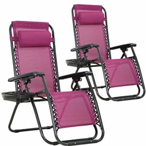 FDW Zero Gravity Chair Patio Chairs Set of 2 Lawn Chair Outdoor Chair Anti Recliner Chair Deck Chairs for $50