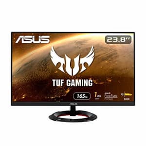 ASUS TUF Gaming 23.8 1080P Monitor (VG249Q1R) - Full HD, IPS, 165Hz (Supports 144Hz), 1ms, Extreme for $175