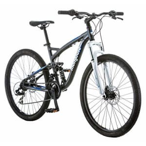 Mongoose Men's Detour Moutain Bike, 18-Inch Aluminum Frame, 26-Inch Wheels, Grey for $219