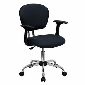 Flash Furniture Mid-Back Gray Mesh Padded Swivel Task Office Chair with Chrome Base and Arms for $108 Flash Furniture Mid-Back Gray Mesh Padded Swivel Task Office Chair with Chrome Base and Arms for $108