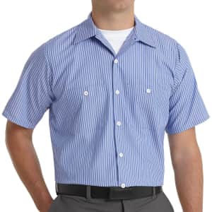 Red Kap Men's Industrial Striped Work Shirt for $16 Red Kap Men's Industrial Striped Work Shirt for $16