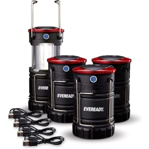 Eveready LED Camping Lanterns 4-Pack for $47