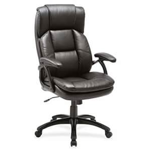 Lorell Black Base High-Back Leather Chair, 44.5" x 27" x 32" for $246 Lorell Black Base High-Back Leather Chair, 44.5" x 27" x 32" for $246
