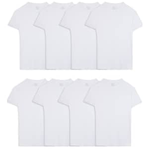 Fruit of the Loom Men's Stay Tucked Crew T-Shirt 8-Pack for $15 Fruit of the Loom Men's Stay Tucked Crew T-Shirt 8-Pack for $15