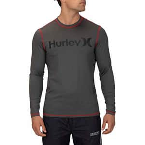 Hurley Men's One & Only Long Sleeve Sun Protection Rashguard Shirt, Iron Grey, S for $34 Hurley Men's One & Only Long Sleeve Sun Protection Rashguard Shirt, Iron Grey, S for $34