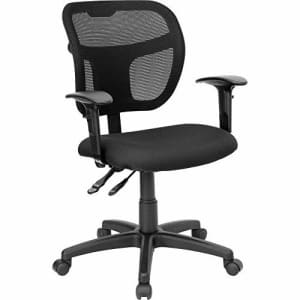 Flash Furniture Mid-Back Black Mesh Swivel Task Office Chair with Back Height Adjustment and for $214