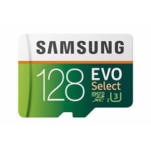 SAMSUNG: EVO Select 128GB MicroSDXC UHS-I U3 100MB/s Full HD & 4K UHD Memory Card with Adapter for $45